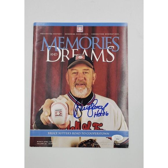 Bruce Sutter Signed Magazine HOF 06 Inscribed Memories & Dreams JSA COA - Picture 3 of 6